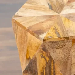 Discount Kirklands Home Mango Wood Hexagon Side Table Tan