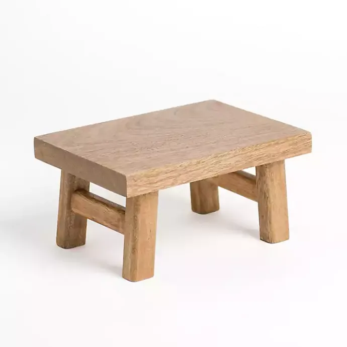 Hot Kirklands Home Mango Wood Recgular Riser Tan