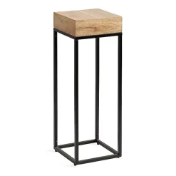 Online Kirklands Home Mango Wood Tabletop Square Side Table Tan