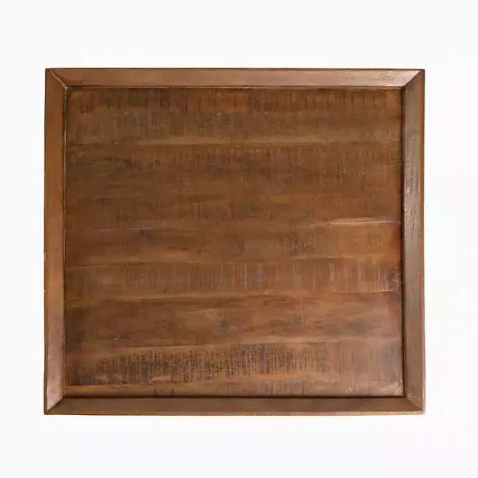 Best Kirklands Home Mango Wood Walnut Angled Square Coffee Table Brown