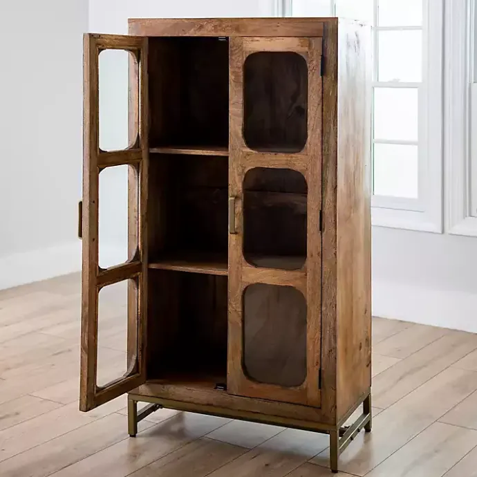 Online Kirklands Home Manu Natural Mango Wood Cabinet