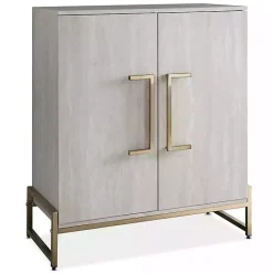 Clearance Kirklands Home Marble Finish Gold Handle Storage Cabinet