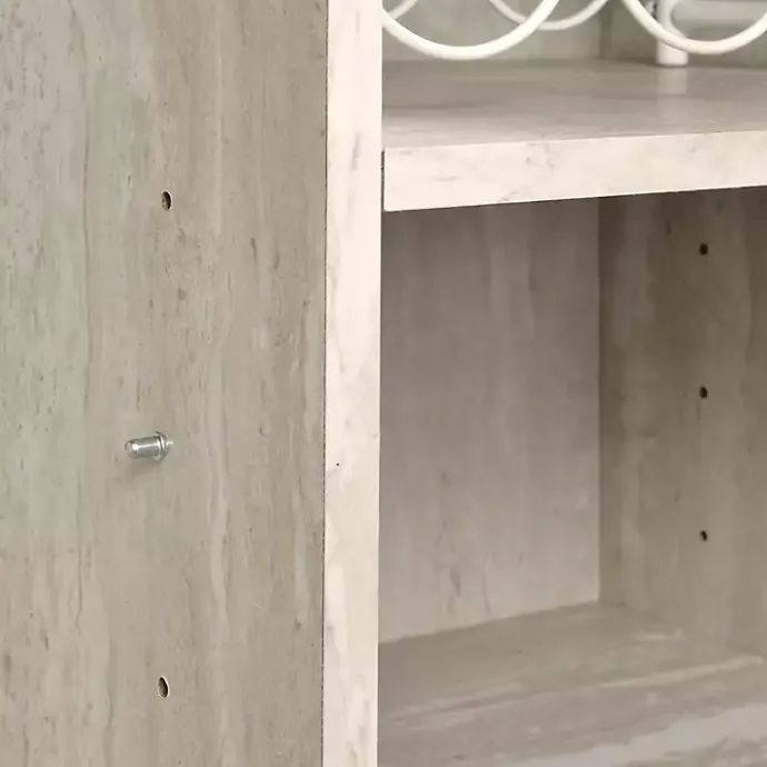 Clearance Kirklands Home Marble Finish Gold Handle Storage Cabinet