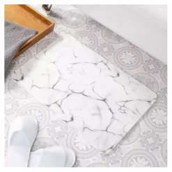 Sale Kirklands Home Marble Stone Bath Mat White