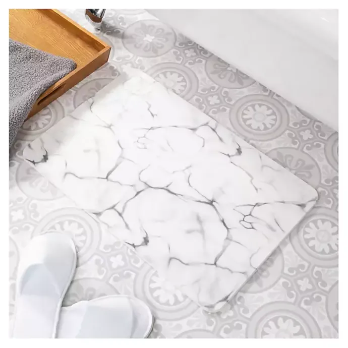 Sale Kirklands Home Marble Stone Bath Mat White