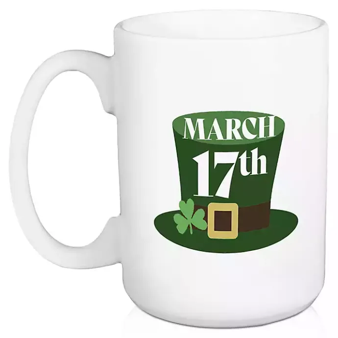New Kirklands Home March 17th Shamrock Mugs, Set of 2