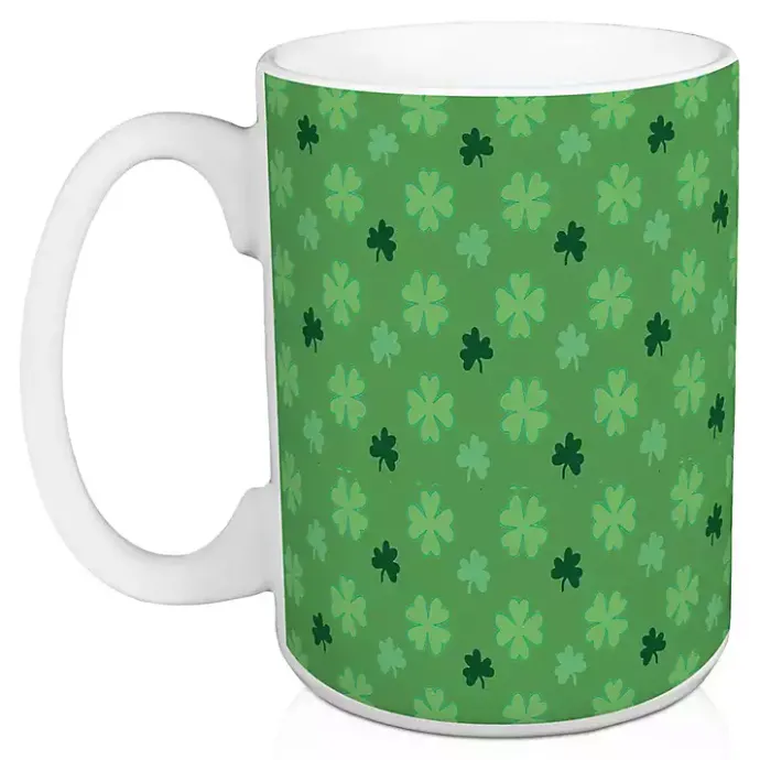 New Kirklands Home March 17th Shamrock Mugs, Set of 2
