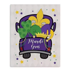 New Kirklands Home Mardi Gras Fleur de Lis Truck Canvas Art Print