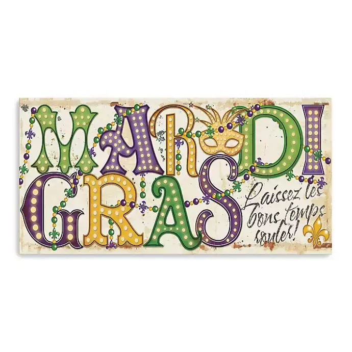 Online Kirklands Home Mardi Gras Mask Canvas Art Print, 20x10 in.