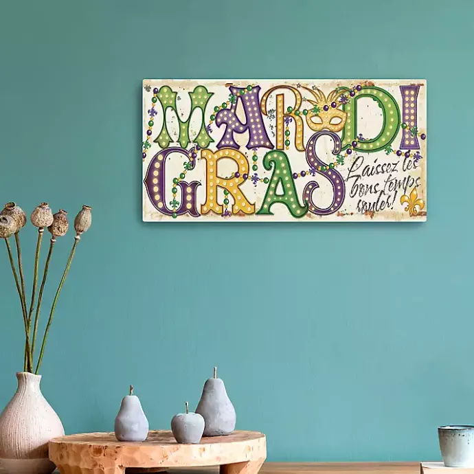 Online Kirklands Home Mardi Gras Mask Canvas Art Print, 20x10 in.