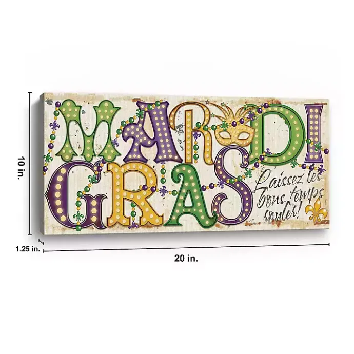 Online Kirklands Home Mardi Gras Mask Canvas Art Print, 20x10 in.