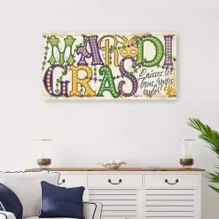 Discount Kirklands Home Mardi Gras Mask Canvas Art Print, 40x20 in.