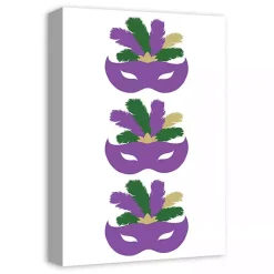 Clearance Kirklands Home Mardi Gras Masks Canvas Wall Plaque