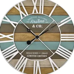 Outlet Kirklands Home Maritime Planks Wall Clock