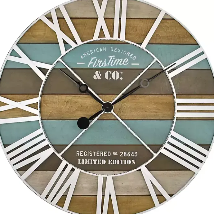 Outlet Kirklands Home Maritime Planks Wall Clock