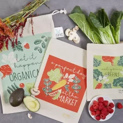 Online Kirklands Home Market Veggies Produce Bags, Set of 3