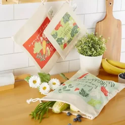 Online Kirklands Home Market Veggies Produce Bags, Set of 3