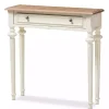 Clearance Kirklands Home Marquetterie Whitewashed Oak Top Console Table