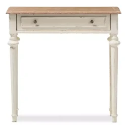 Clearance Kirklands Home Marquetterie Whitewashed Oak Top Console Table