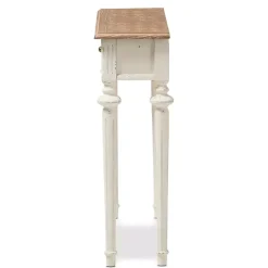 Clearance Kirklands Home Marquetterie Whitewashed Oak Top Console Table