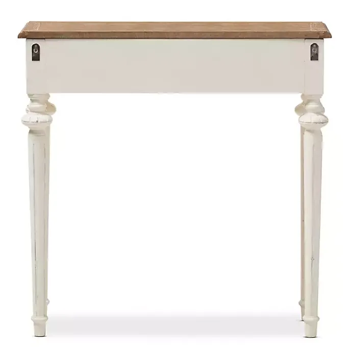Clearance Kirklands Home Marquetterie Whitewashed Oak Top Console Table