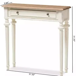 Clearance Kirklands Home Marquetterie Whitewashed Oak Top Console Table