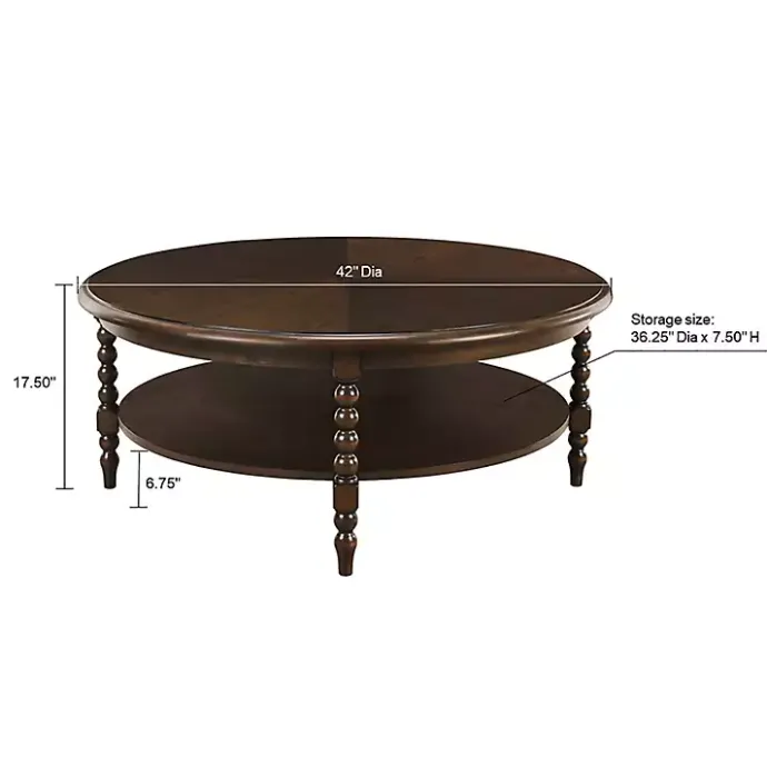 Best Kirklands Home Martha Stewart Round Coffee Table Brown