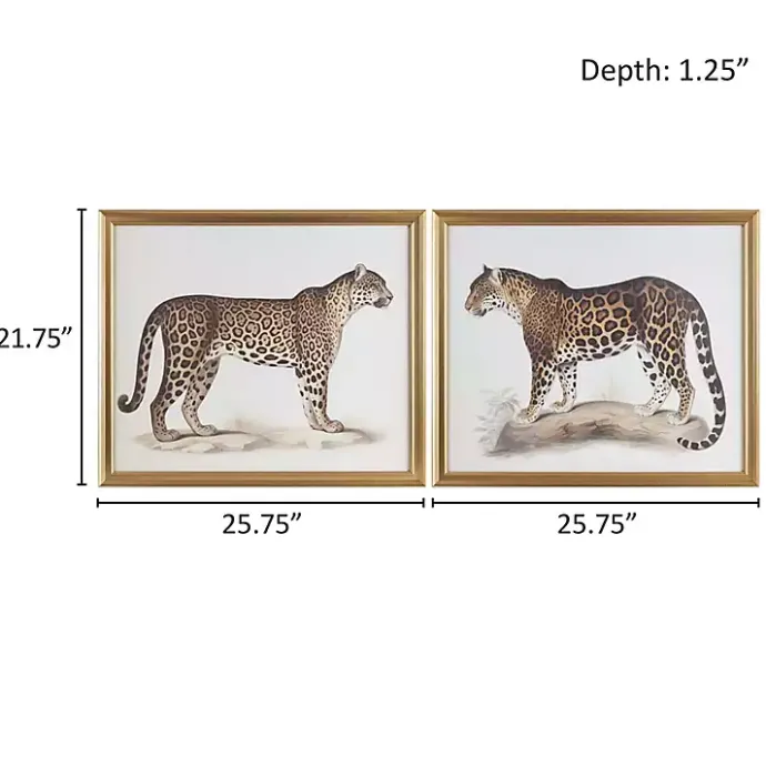 Clearance Kirklands Home Martha Stewart Cheetahs Framed Wall Art, Set of 2