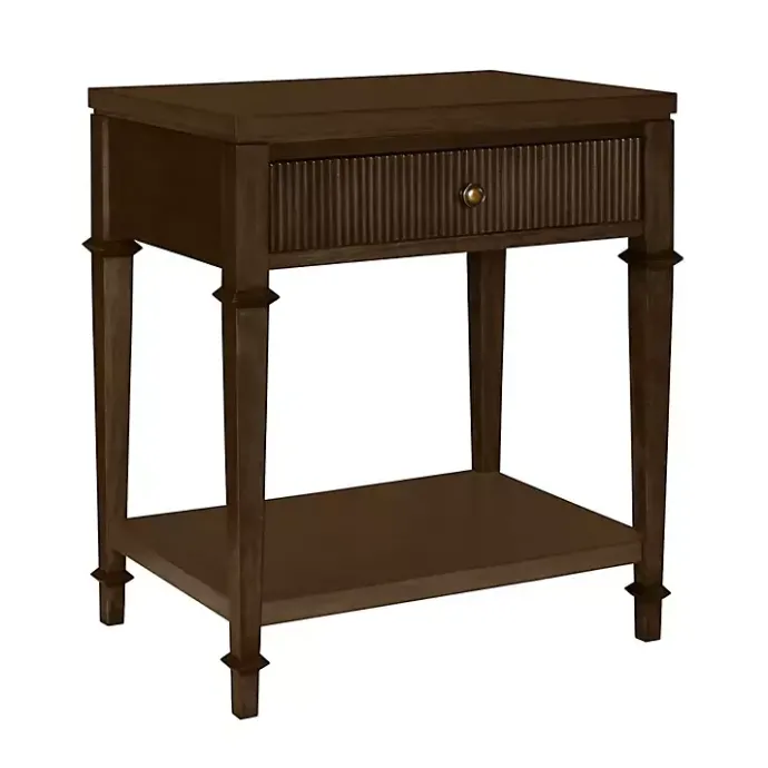 New Kirklands Home Martha Stewart Dark Wood Nightstand Brown