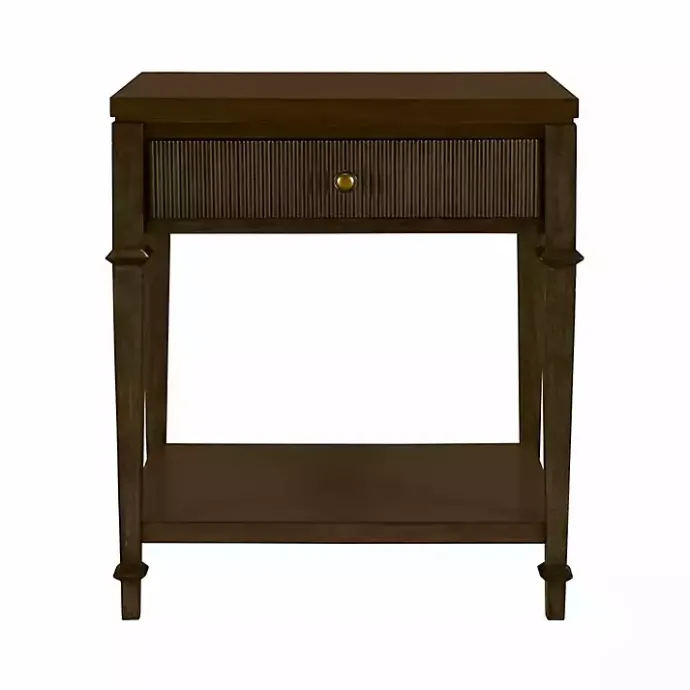 New Kirklands Home Martha Stewart Dark Wood Nightstand Brown