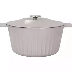 Best Kirklands Home Martha Stewart Ribbed 5 Quart Dutch Oven Gray