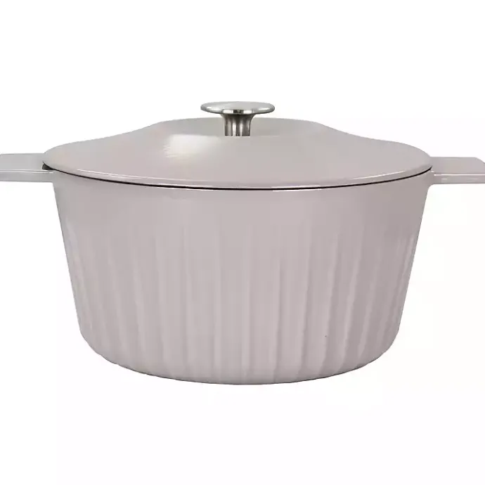 Best Kirklands Home Martha Stewart Ribbed 5 Quart Dutch Oven Gray