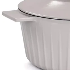 Best Kirklands Home Martha Stewart Ribbed 5 Quart Dutch Oven Gray