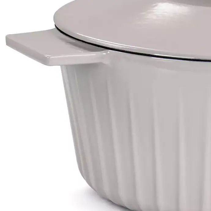 Best Kirklands Home Martha Stewart Ribbed 5 Quart Dutch Oven Gray