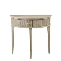 Discount Kirklands Home Martha Stewart Half Moon Console Table Tan