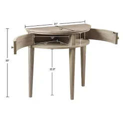 Discount Kirklands Home Martha Stewart Half Moon Console Table Tan