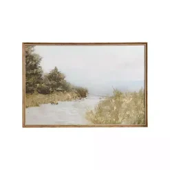 Hot Kirklands Home Martha Stewart Lake Walk Framed Canvas Art Print Tan