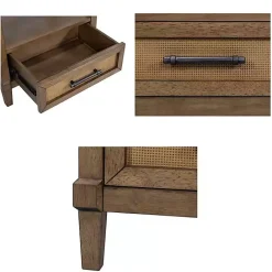 Sale Kirklands Home Martha Stewart Toasted Almond Wood Nightsd Tan