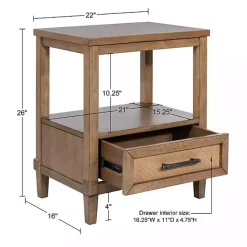 Sale Kirklands Home Martha Stewart Toasted Almond Wood Nightsd Tan