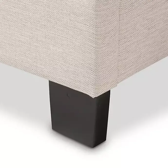 New Kirklands Home Mary Beige Button Tufted King Bed Frame Ivory