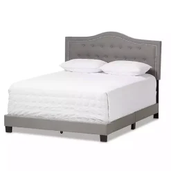 Outlet Kirklands Home Mary Light Button Tufted Full Bed Frame Gray