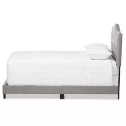 Outlet Kirklands Home Mary Light Button Tufted Full Bed Frame Gray