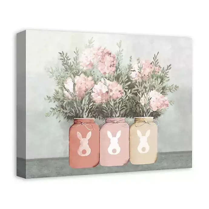 Outlet Kirklands Home Mason Jars Easter Bouquet Canvas Art Print