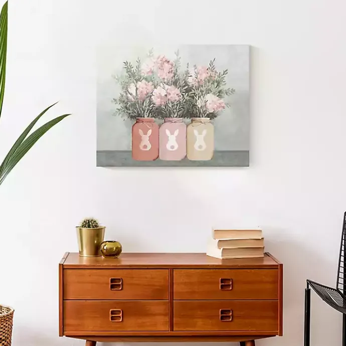 Outlet Kirklands Home Mason Jars Easter Bouquet Canvas Art Print