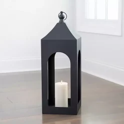 Hot Kirklands Home Matte Hampshire Metal Lantern, 30 in. Black