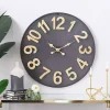 Best Kirklands Home Matte Black Iron Wall Clock, 32 in.