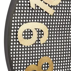 Best Kirklands Home Matte Black Iron Wall Clock, 32 in.