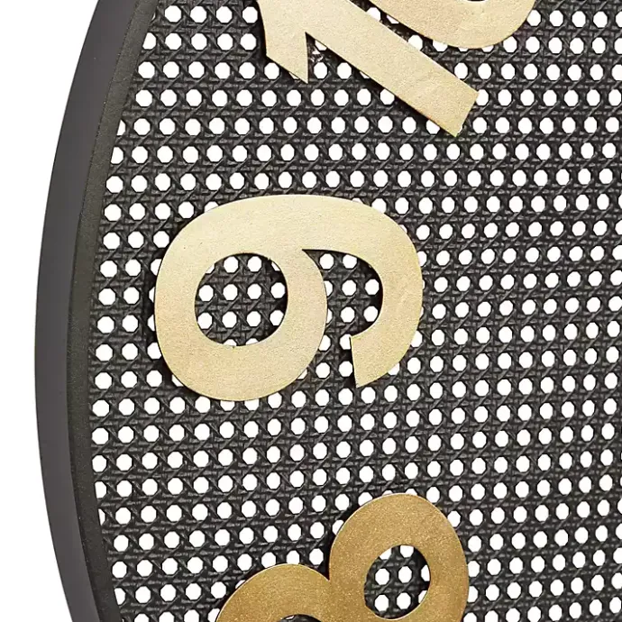 Best Kirklands Home Matte Black Iron Wall Clock, 32 in.