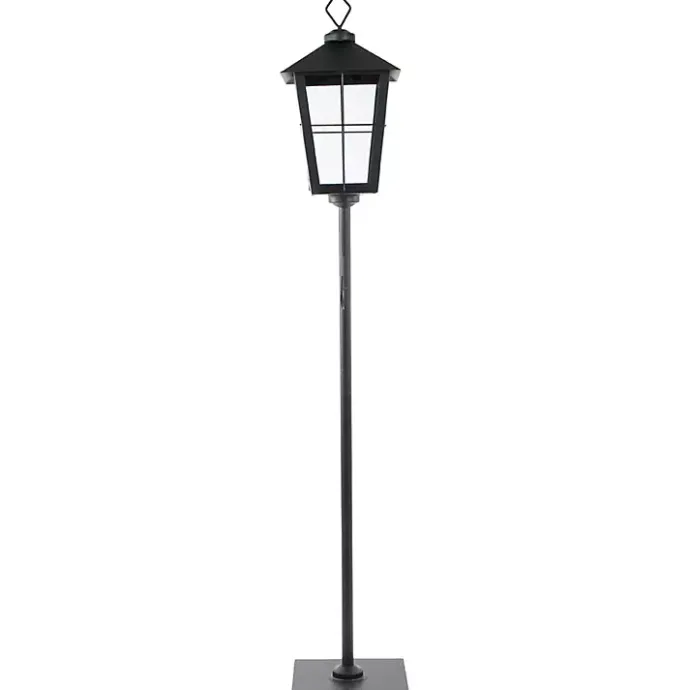 Online Kirklands Home Matte Lantern Post with Wreath Holder Black