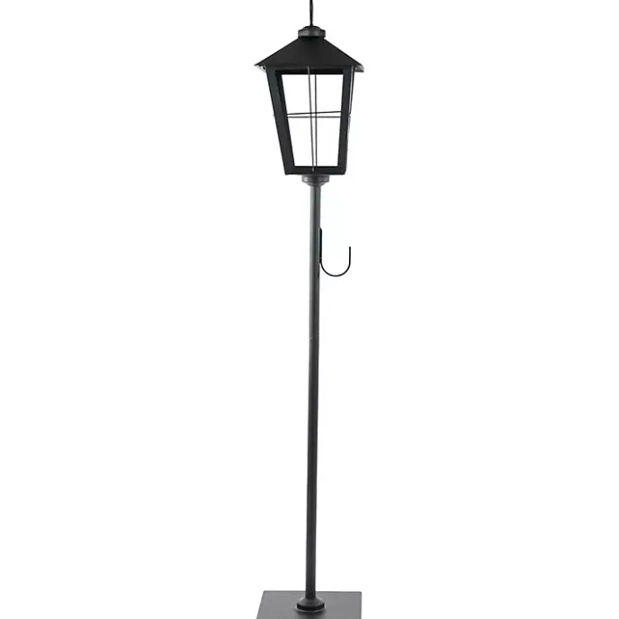 Online Kirklands Home Matte Lantern Post with Wreath Holder Black